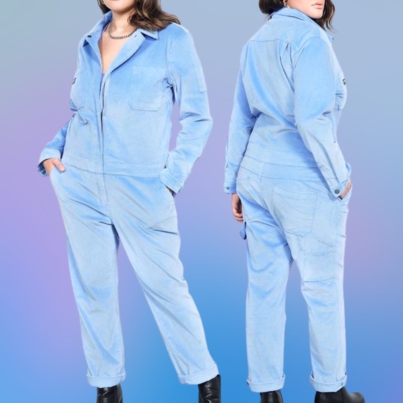 Wildfang Pants - NWT 🛠️ WILDFANG The Essential Corduroy Long Sleeve Coverall in blue. SMALL